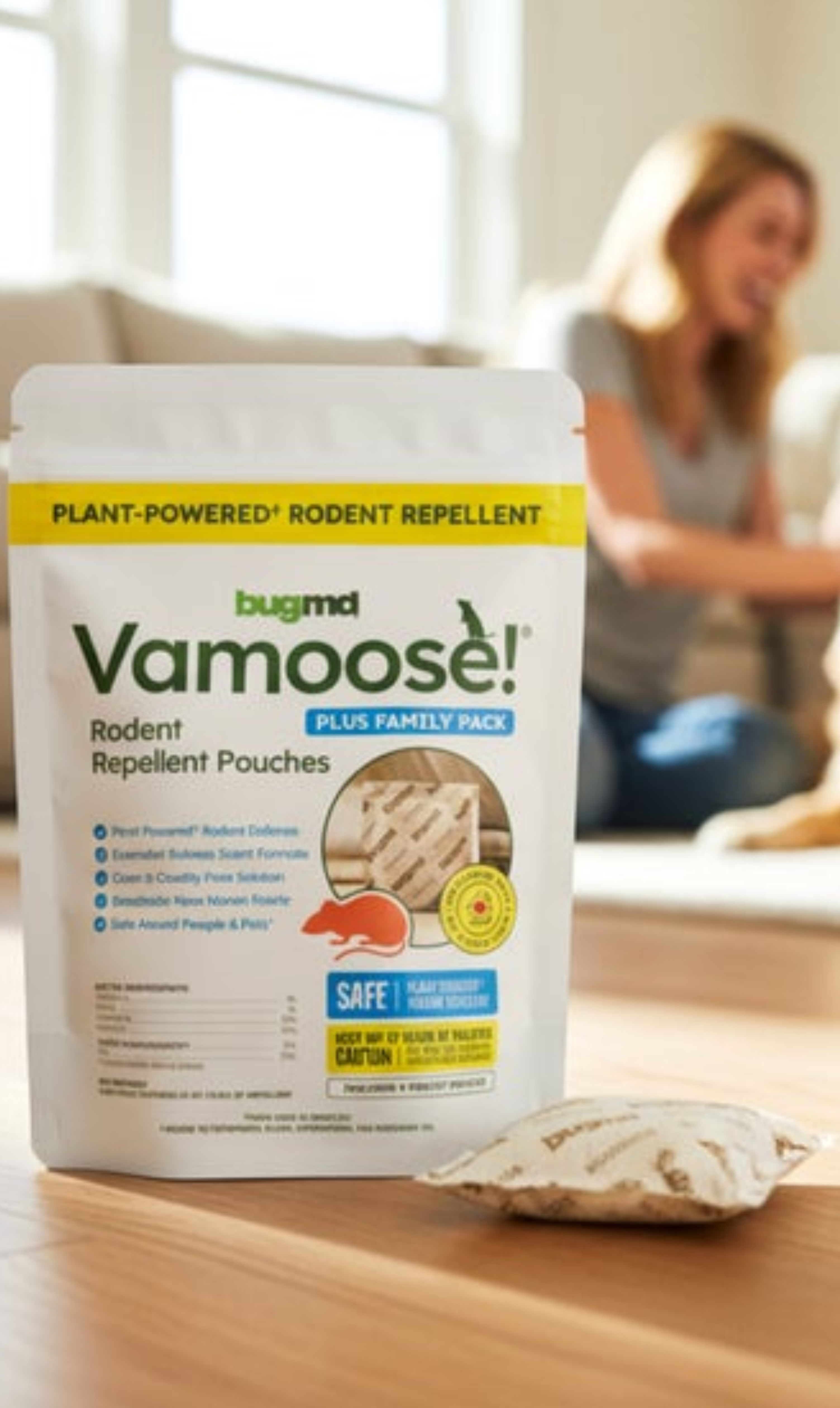 customer showing vamoose mice repellent